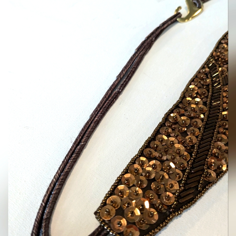 Vintage Milor Handmade Sequin and Beads 30's Ladies Waist Belt One Size - Picture 12 of 16